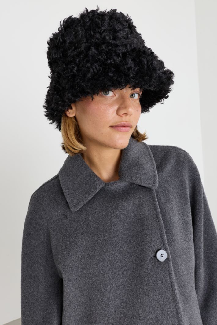 Cappello bucket in tessuto morbido e caldo - NERO - Intrend - 2