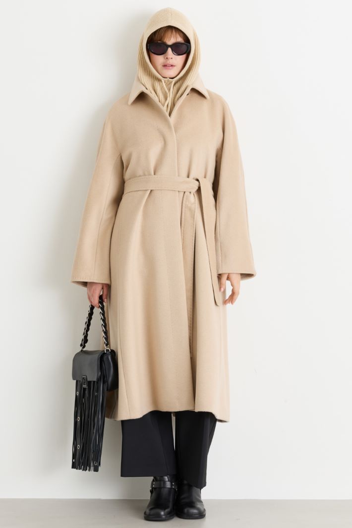 Cappuccio in maglia - BEIGE - Intrend - 2