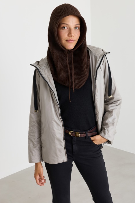 Rib-knit hood - Intrend