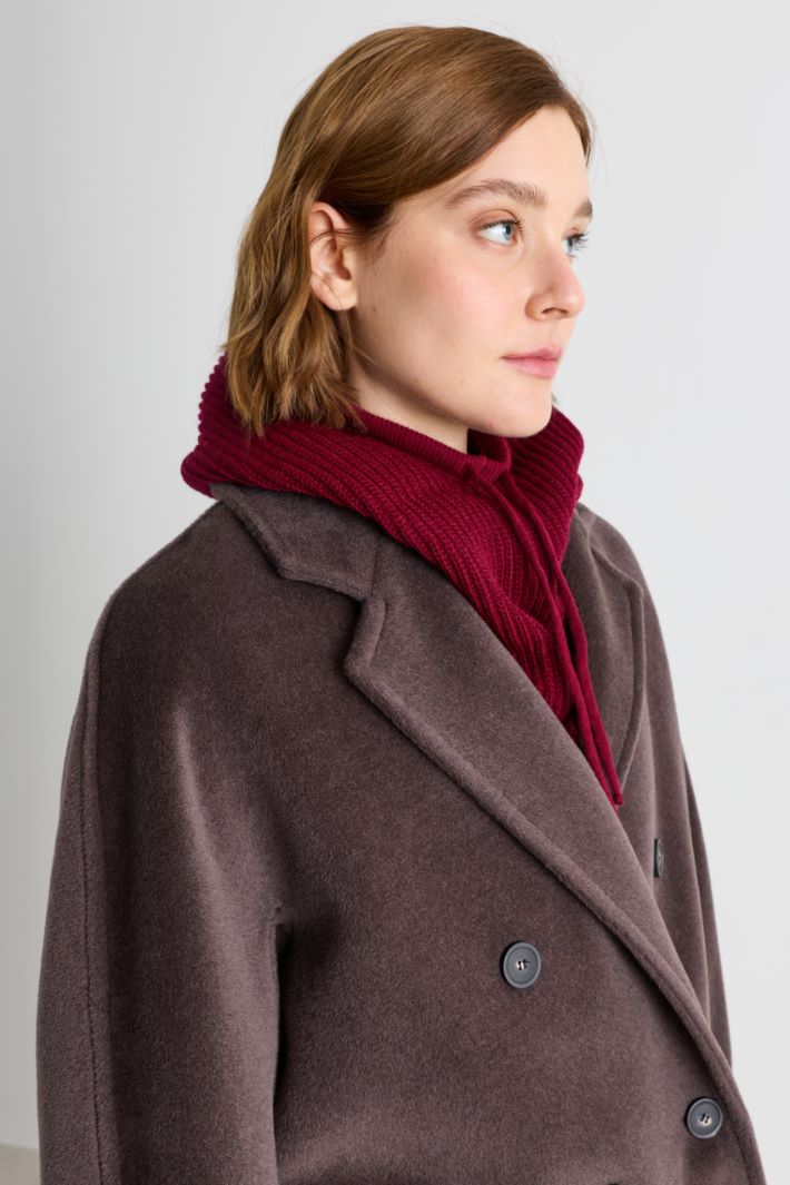 Rib-knit hood - BORDEAUX - Intrend - 2
