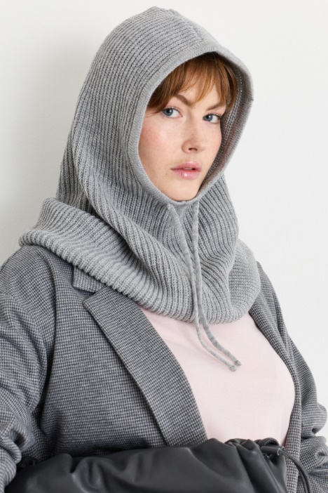Rib-knit hood - Intrend