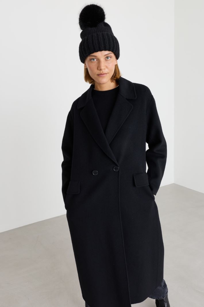 Beanie con pompon - NERO - Intrend