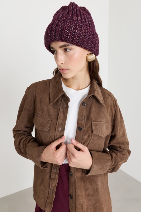 Laminated-knit beanie - Intrend