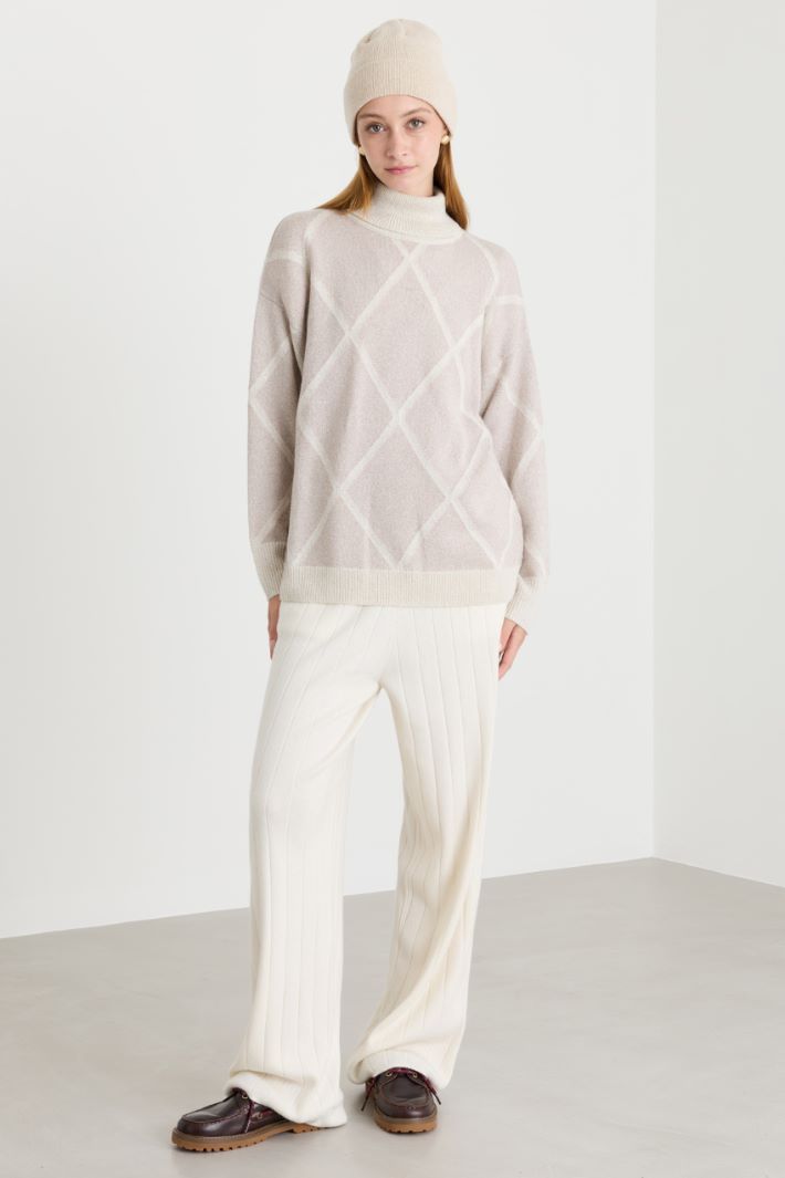 Beanie in maglia - BEIGE - Intrend - 2