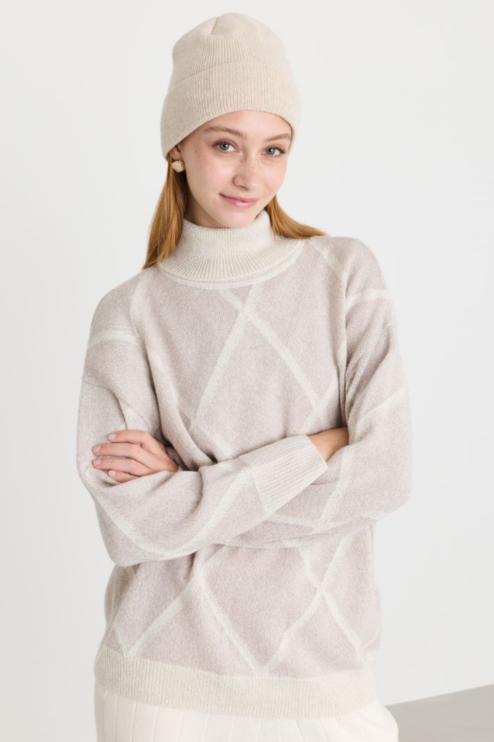 Beanie in maglia - BEIGE - Intrend