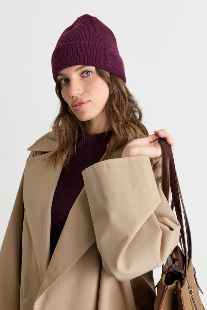 Beanie in maglia - BORDEAUX - Intrend - 2