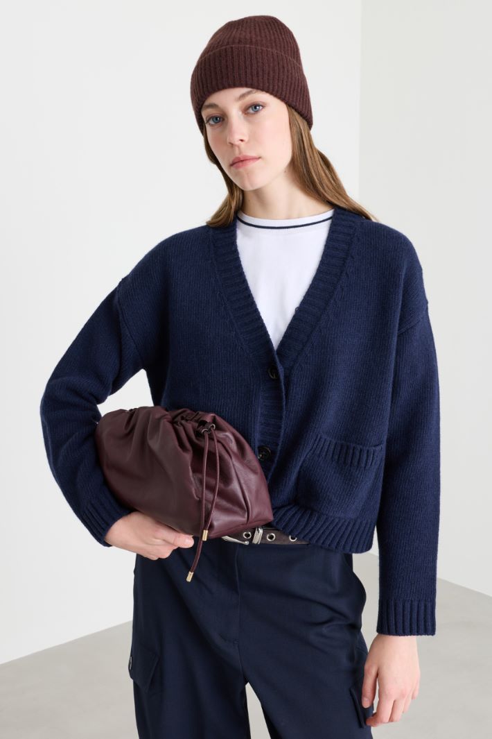 Cuffia in maglia - MARRONE  - Intrend - 2