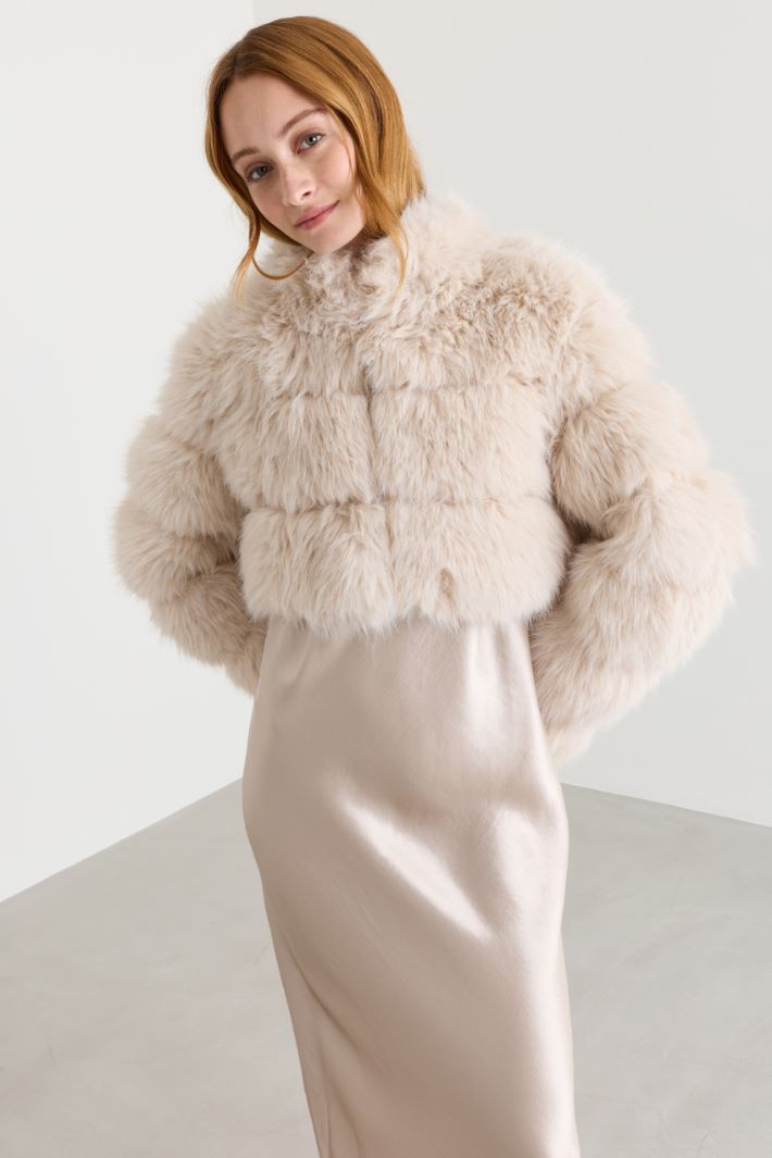 Soft, Warm Jacket - BEIGE - Intrend - 2