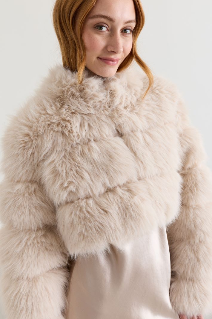 Soft, Warm Jacket - BEIGE - Intrend - 3