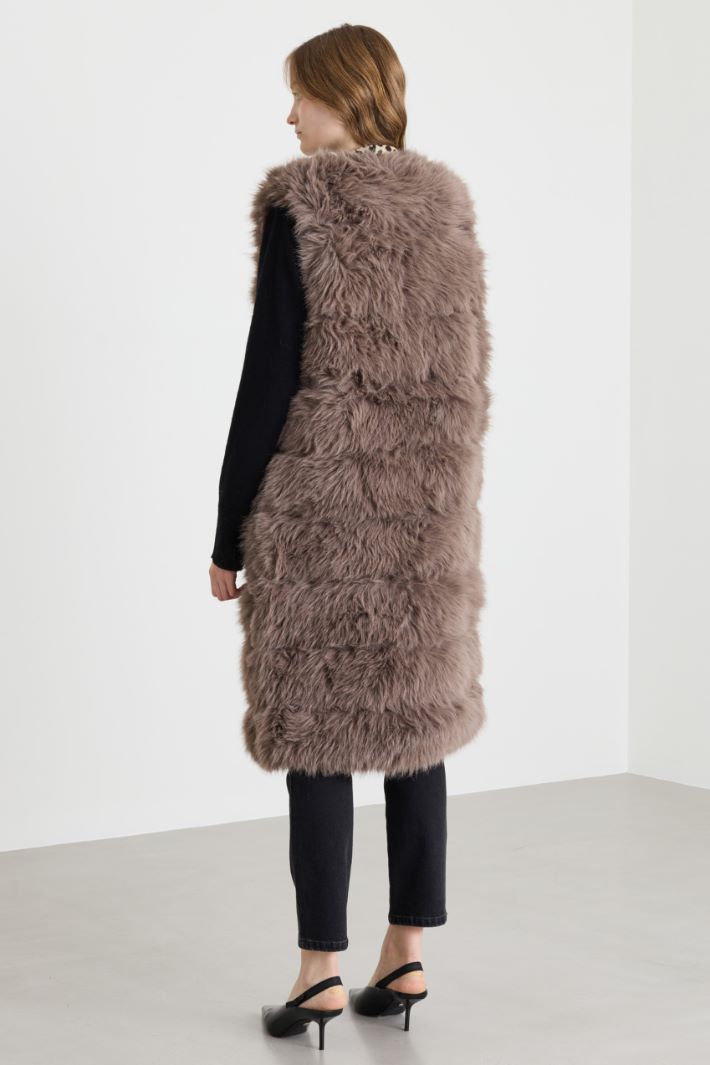Gilet lungo - MARRONE - Intrend - 4