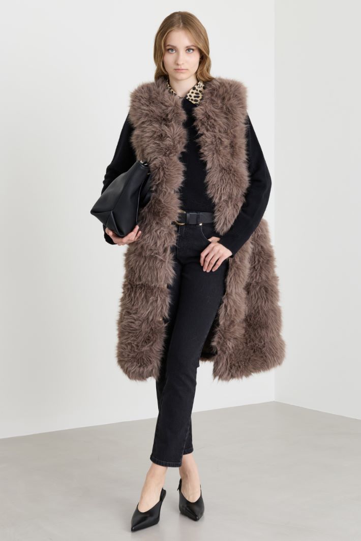 Gilet lungo - MARRONE - Intrend
