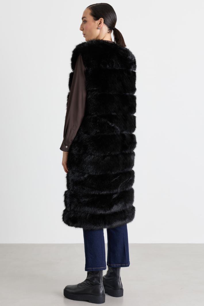 Gilet lungo - NERO - Intrend - 4