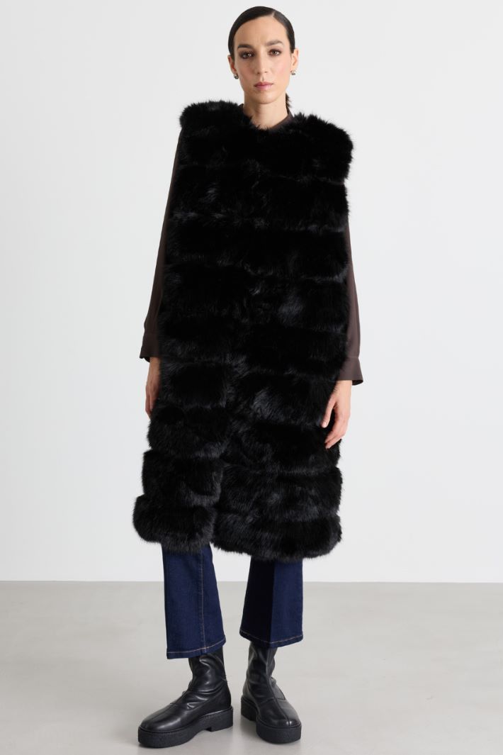 Gilet lungo - NERO - Intrend - 3