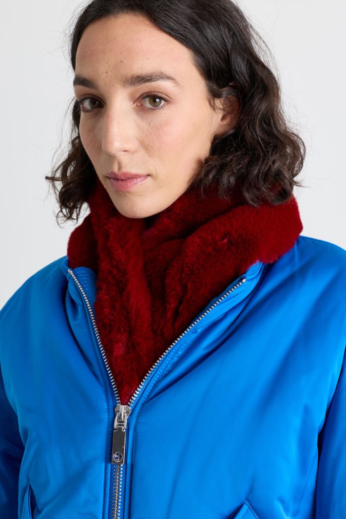 Cosy Rectangular Scarf - BORDEAUX - Intrend - 2