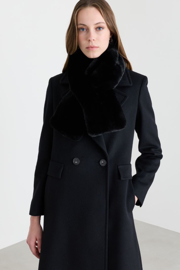 Cosy Rectangular Scarf - BLACK - Intrend - 2