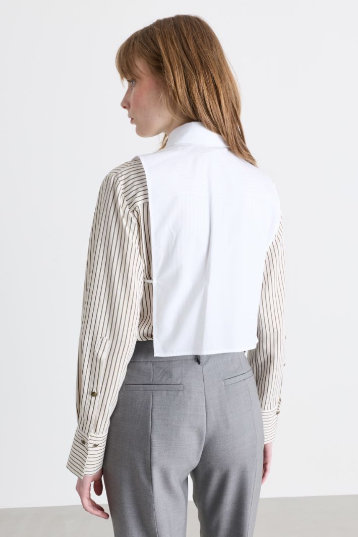 Cotton poplin dickey - WHITE - Intrend - 2