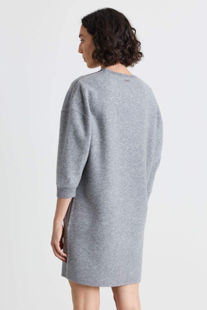 Short jersey dress - GREY - Intrend - 4