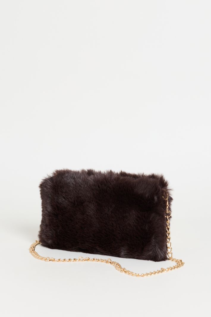 Soft Tactile Fabric Bag - BROWN - Intrend - 2