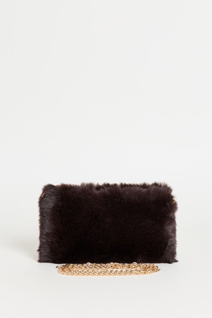 Soft Tactile Fabric Bag - BROWN - Intrend - 3