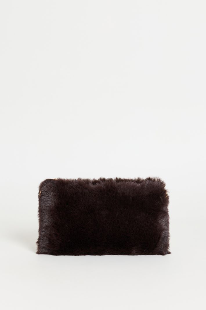 Soft Tactile Fabric Bag - BROWN - Intrend