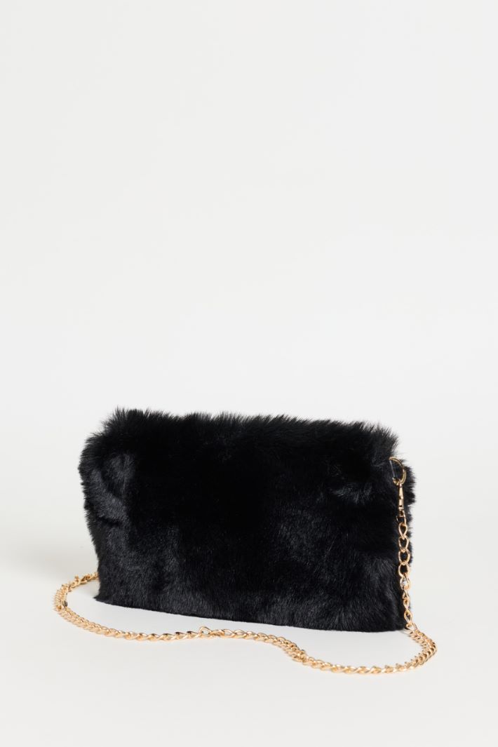 Soft Tactile Fabric Bag - BLACK - Intrend - 2
