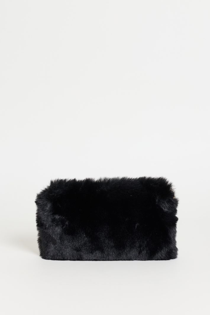 Soft Tactile Fabric Bag - BLACK - Intrend