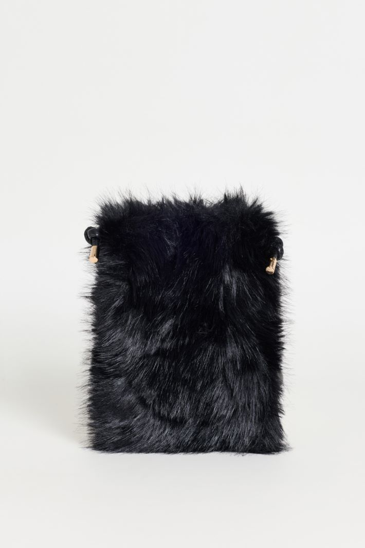Soft and Cosy Fabric Bag - BLACK - Intrend