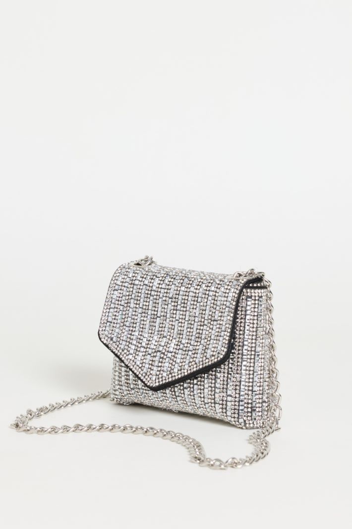 Rhinestone Bag - SILVER - Intrend - 2