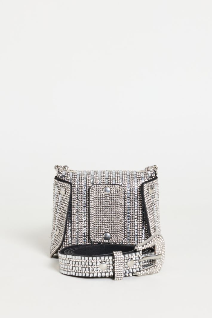 Rhinestone Bag - SILVER - Intrend - 3