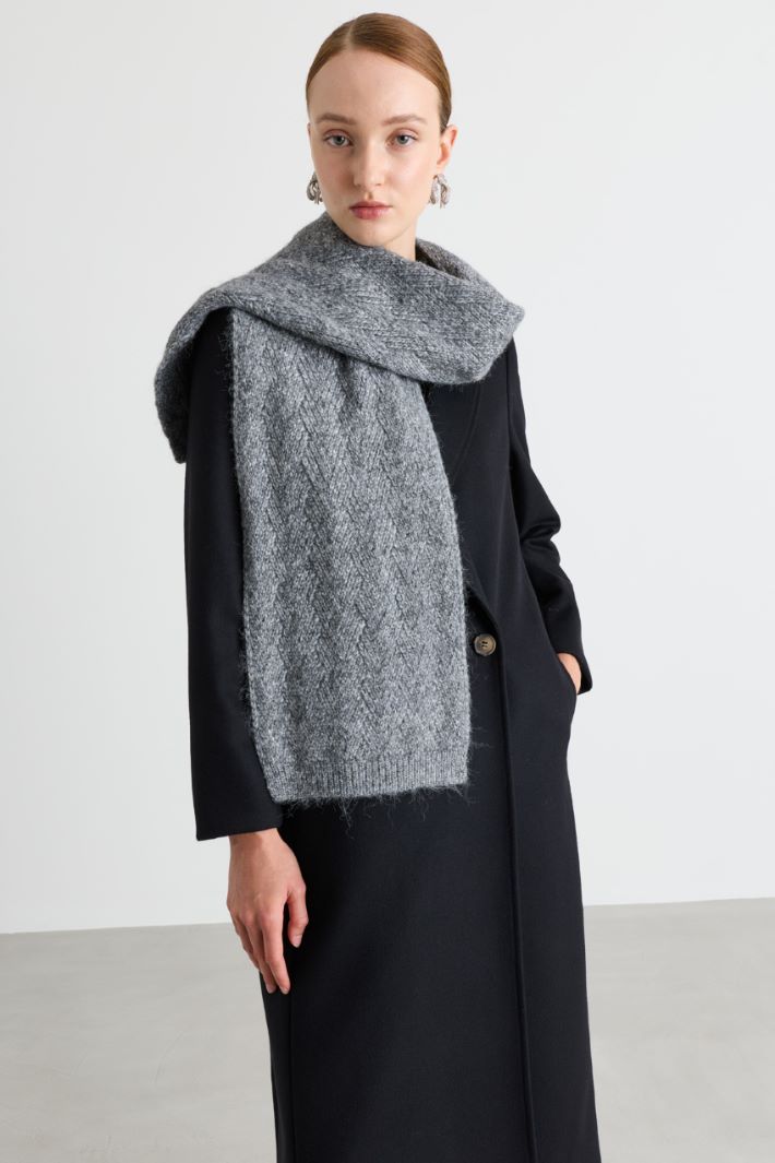 Chevron scarf - GREY - Intrend - 2