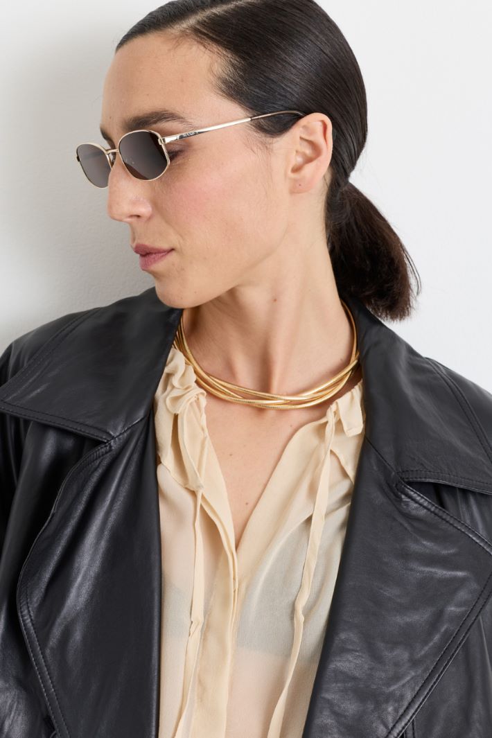 Multi-strand necklace - GOLD - Intrend - 3