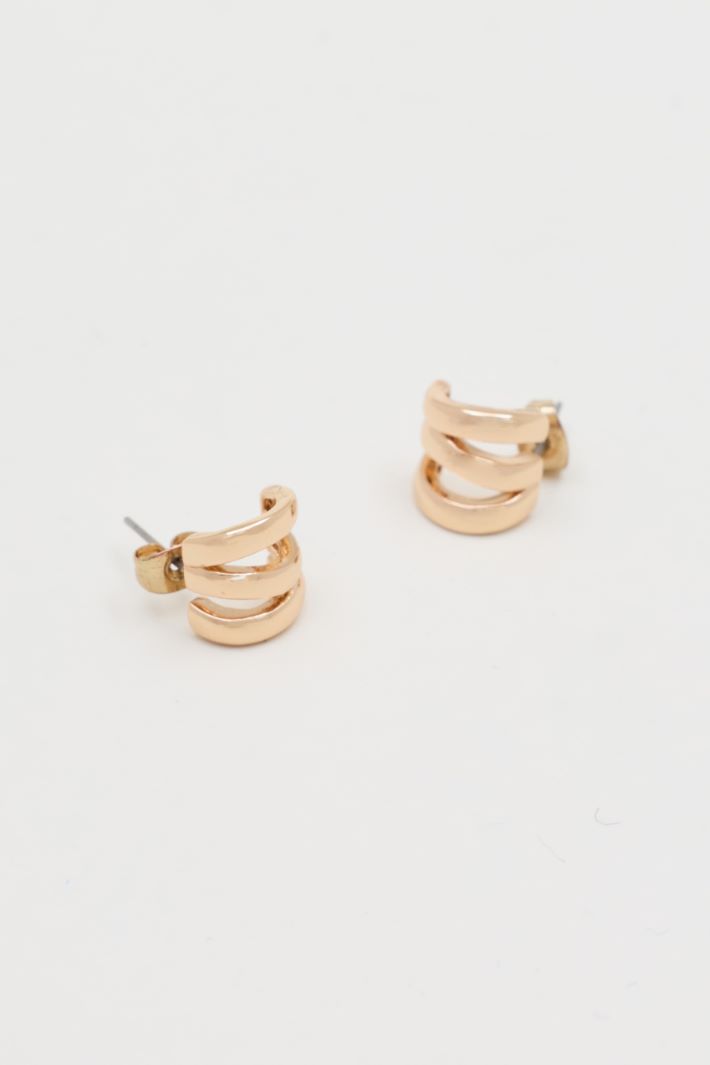 Asymmetric earrings - GOLD - Intrend - 2