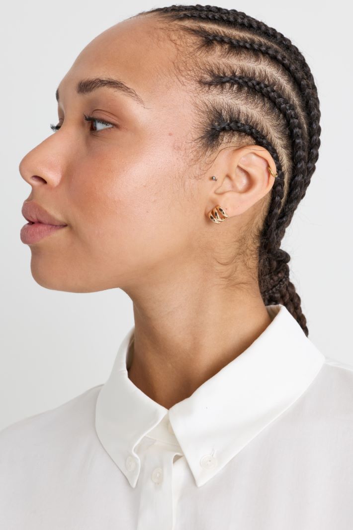 Asymmetric earrings - GOLD - Intrend - 3