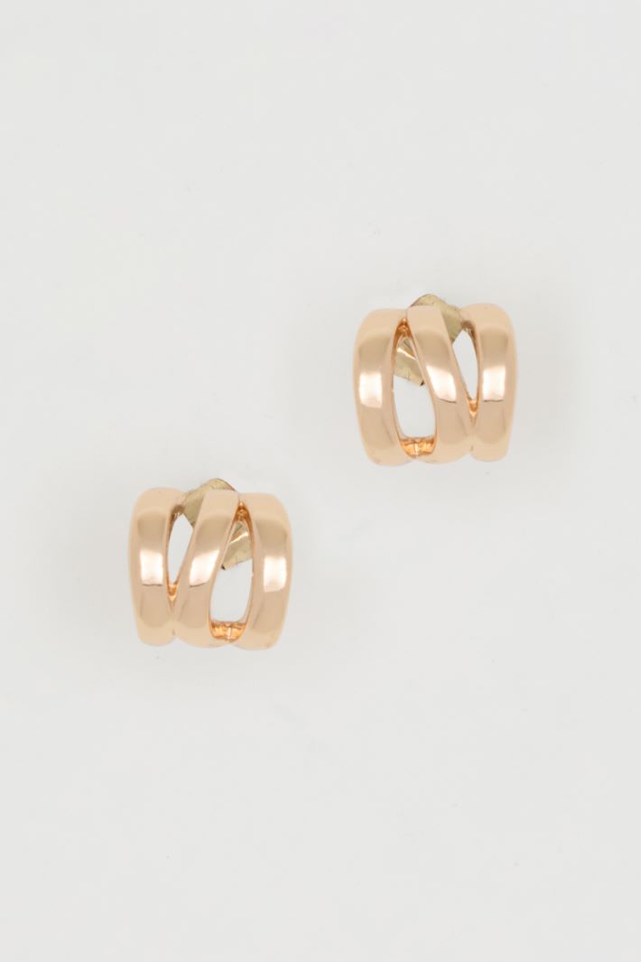 Asymmetric earrings - GOLD - Intrend