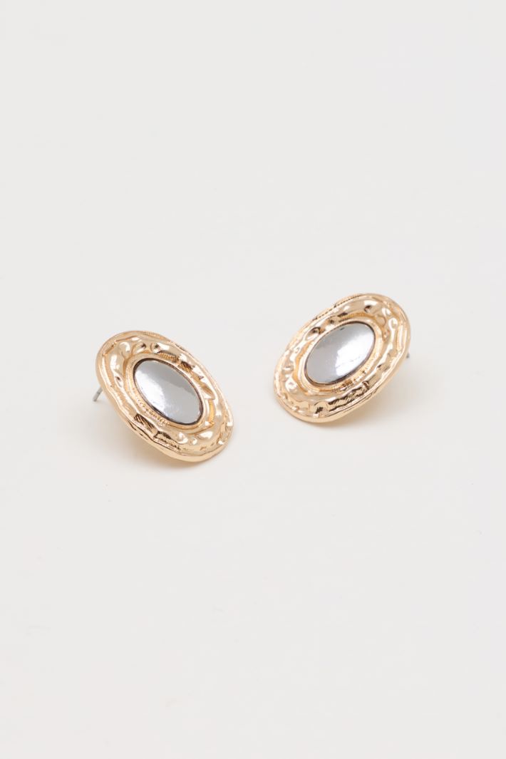 Stone-set earrings - GOLD - Intrend - 2