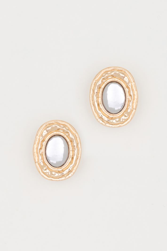 Stone-set earrings - GOLD - Intrend