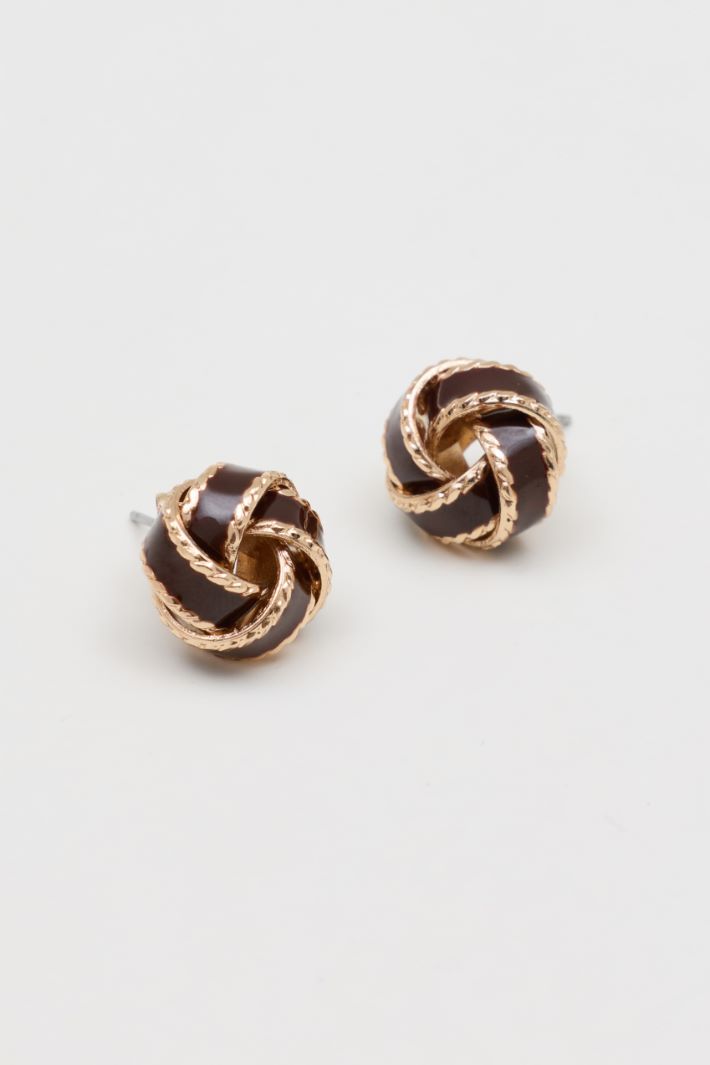 Sphere Earrings - BROWN - Intrend - 2