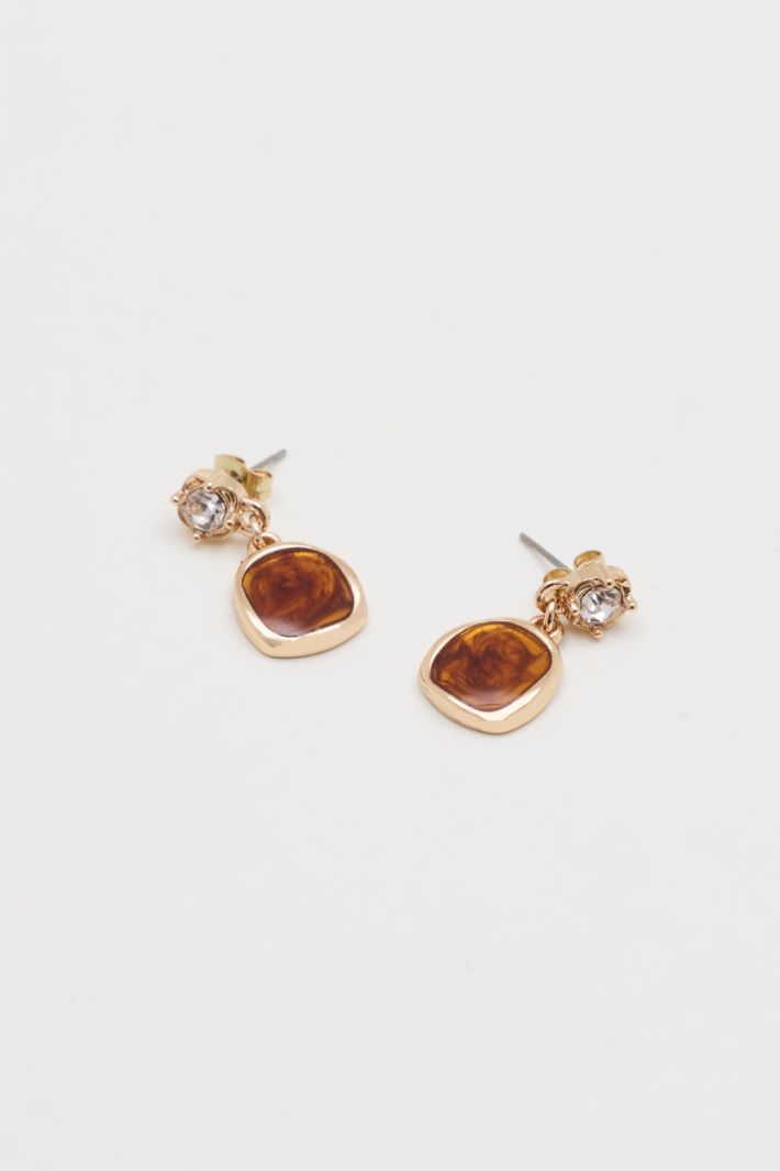 Dangle Earrings - BROWN - Intrend - 2