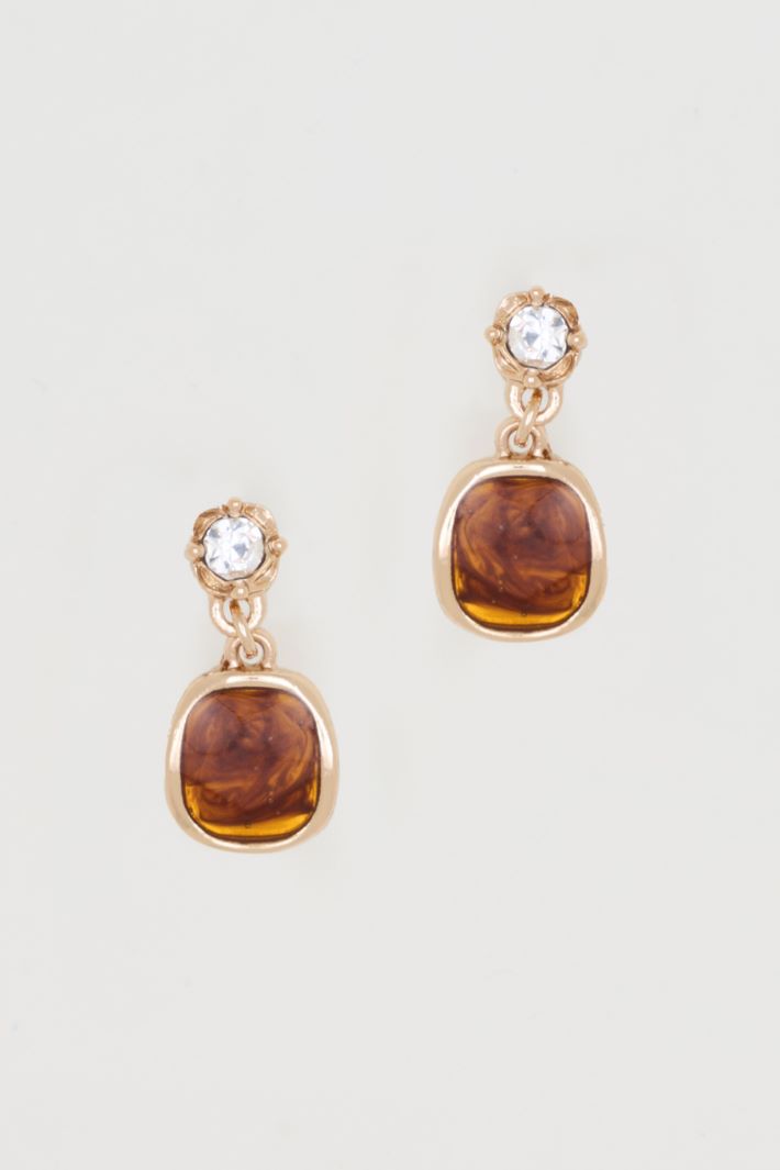 Dangle Earrings - BROWN - Intrend