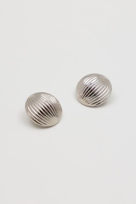 Ribbed hoop earrings - Intrend