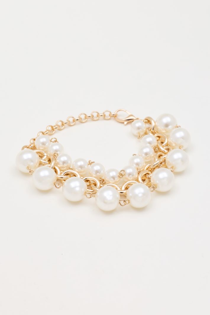 Pulsera con esferas - BLANCO - Intrend - 2