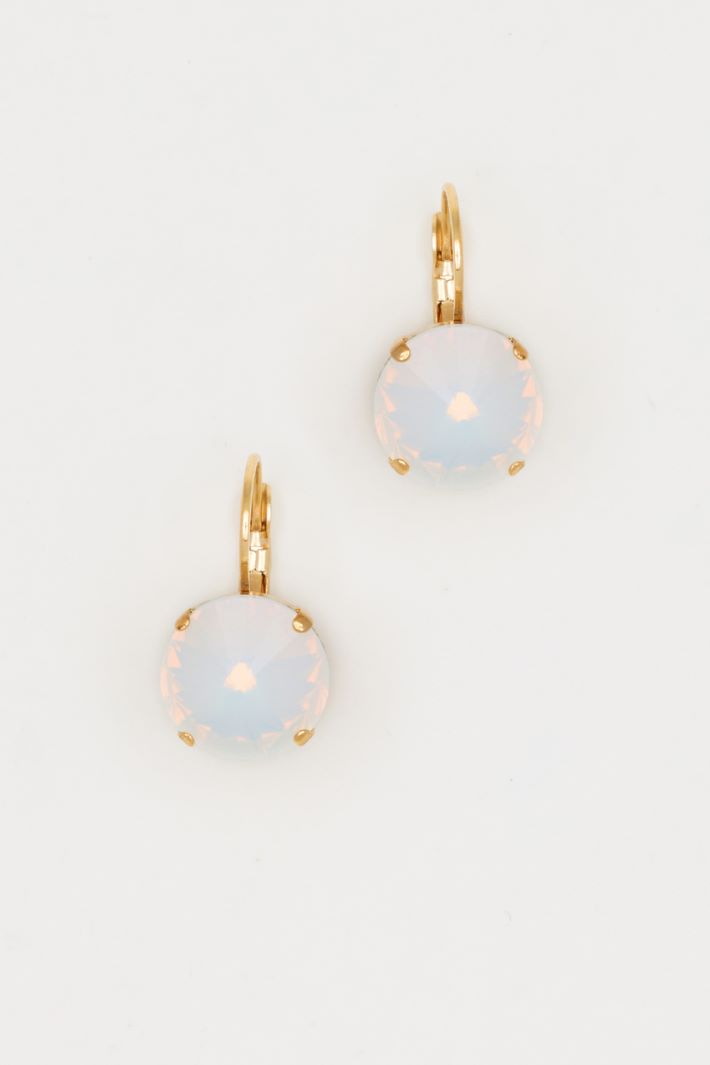 Crystal earrings - WHITE - Intrend