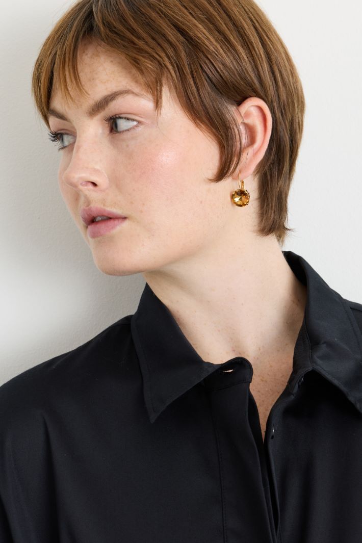 Boucles d'oreilles en cristal - ORANGE - Intrend - 3