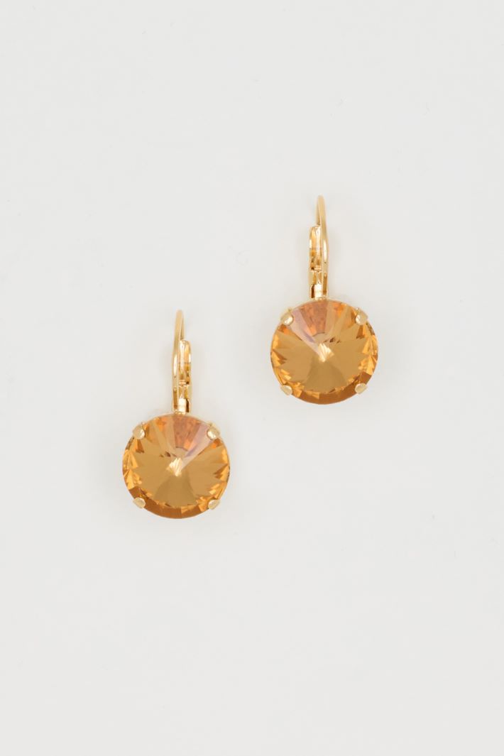 Boucles d'oreilles en cristal - ORANGE - Intrend