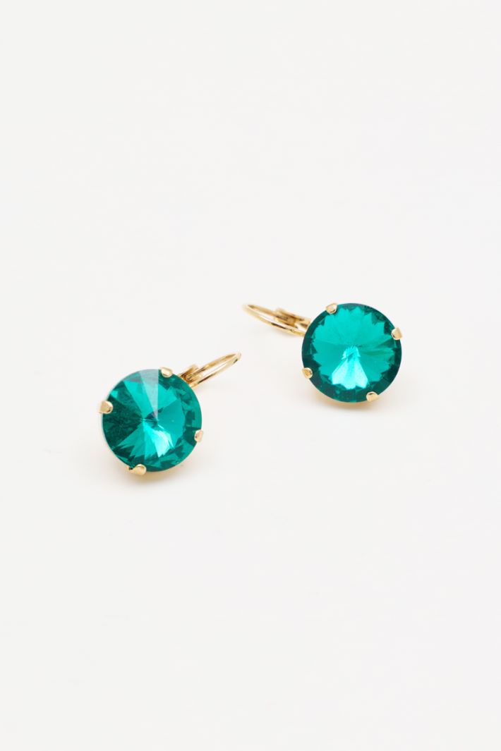 Crystal earrings - GREEN - Intrend - 2