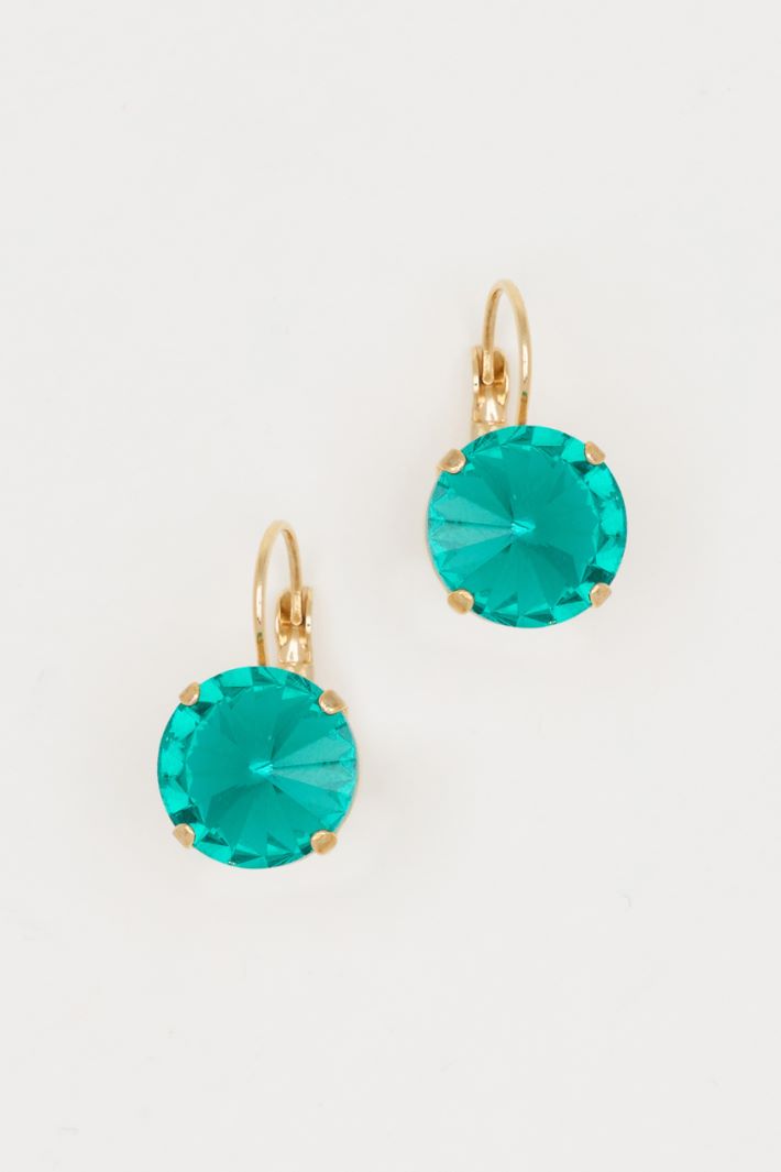 Crystal earrings - GREEN - Intrend