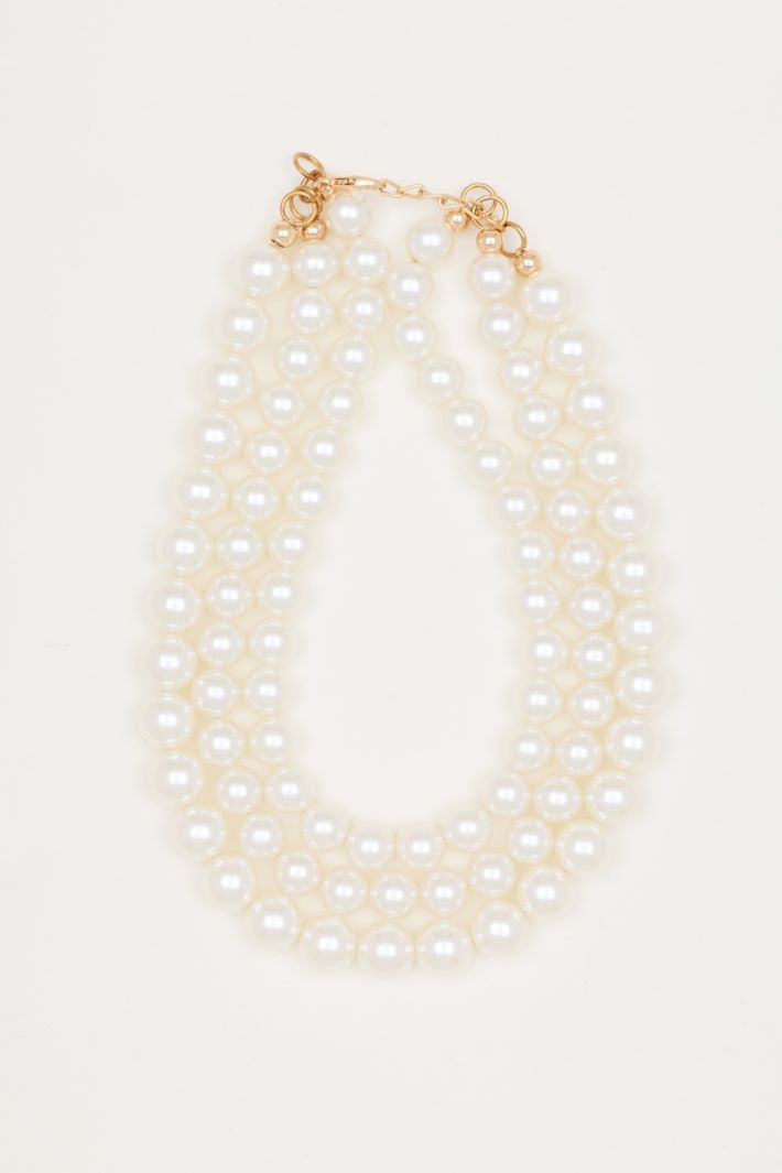 Oversized pearl choker - WHITE - Intrend