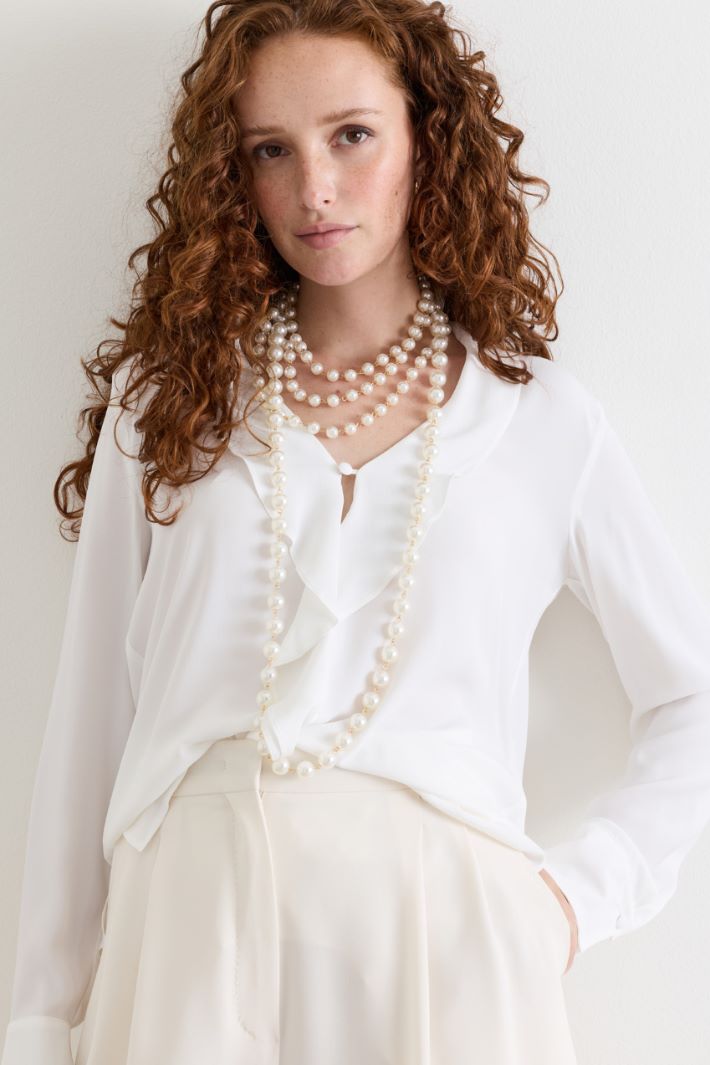 Collar de perlas - BLANCO - Intrend - 3
