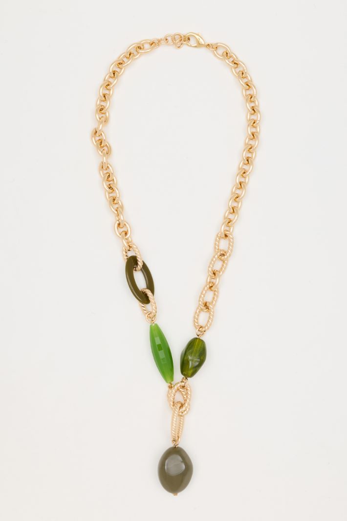 Collier orné de pierres - VERT - Intrend