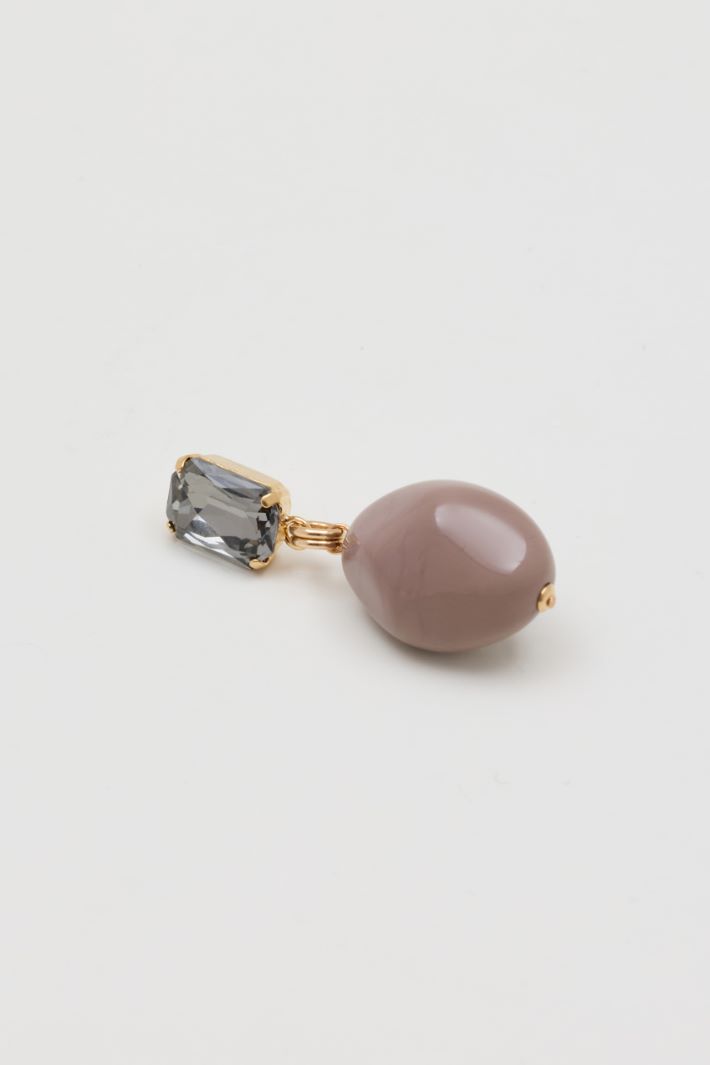 Drop earrings - GREY PINK - Intrend - 2